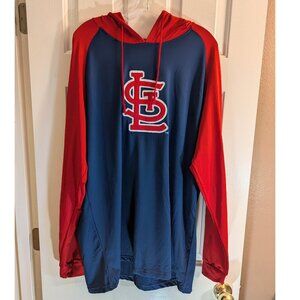 MLB St Louis Cardinals Logo Lightweight Hoodie Shirt XL